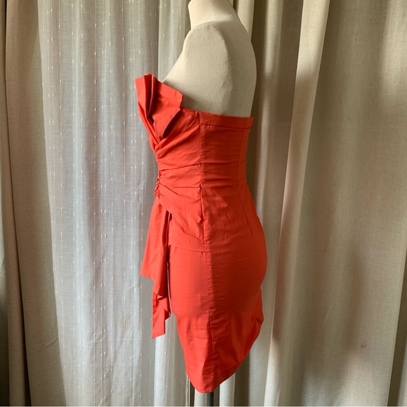 CLUSE CORAL RUFFLE STRAPLESS MINI DRESS S - Picture 3 of 9